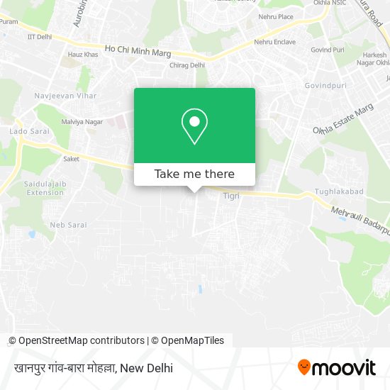 खानपुर गांव-बारा मोहल्ला map
