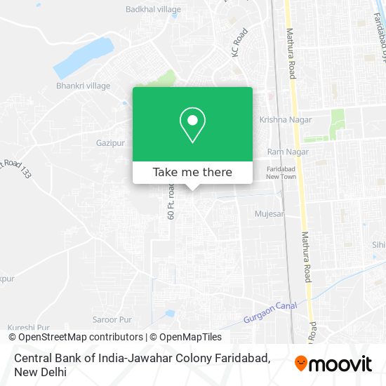 Central Bank of India-Jawahar Colony Faridabad map
