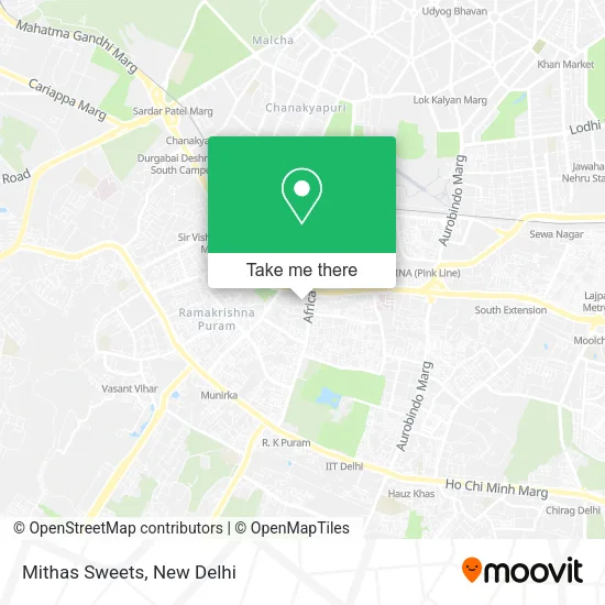 Mithas Sweets map