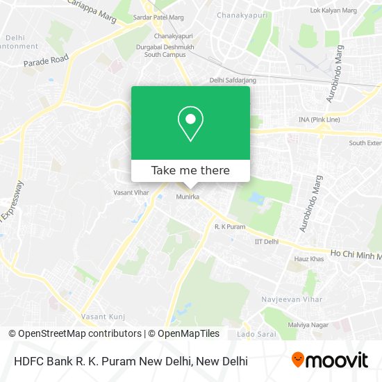 HDFC Bank R. K. Puram New Delhi map