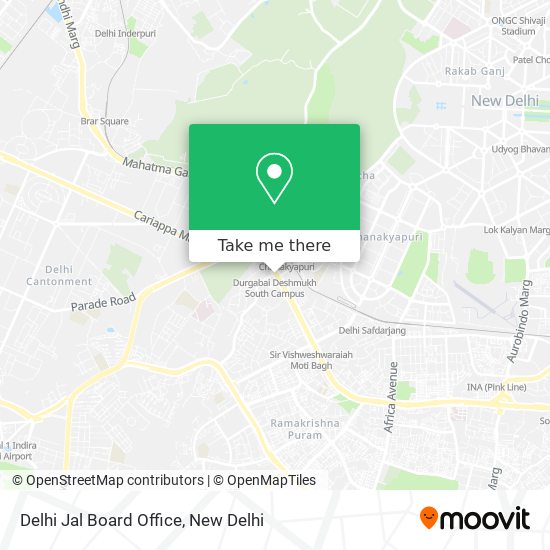 Delhi Jal Board Office map