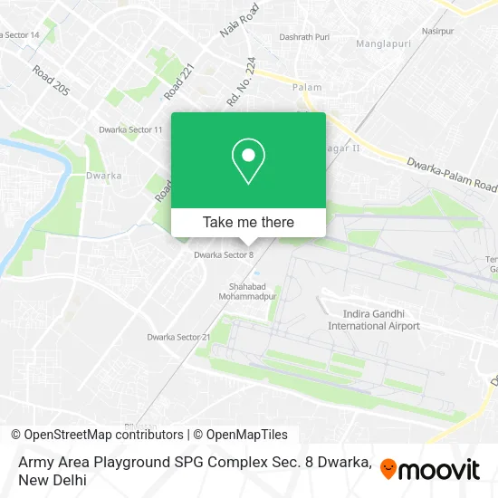 Army Area Playground SPG Complex Sec. 8 Dwarka map
