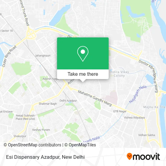 Esi Dispensary Azadpur map