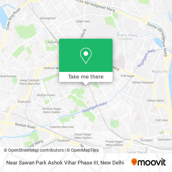 Near Sawan Park Ashok Vihar Phase III map