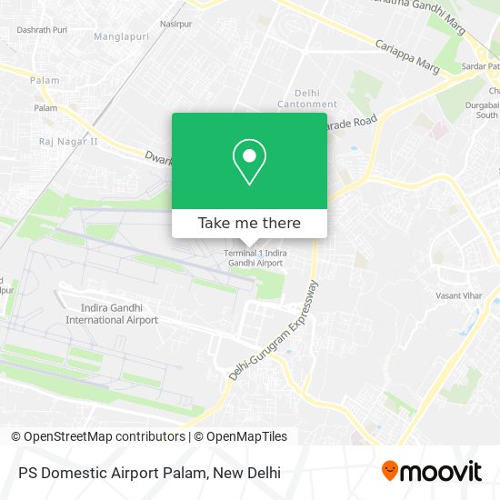 PS Domestic Airport Palam map