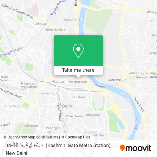 कश्मीरी गेट मेट्रो स्टेशन (Kashmiri Gate Metro Station) map
