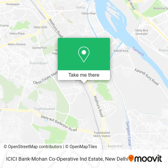 ICICI Bank-Mohan Co-Operative Ind Estate map