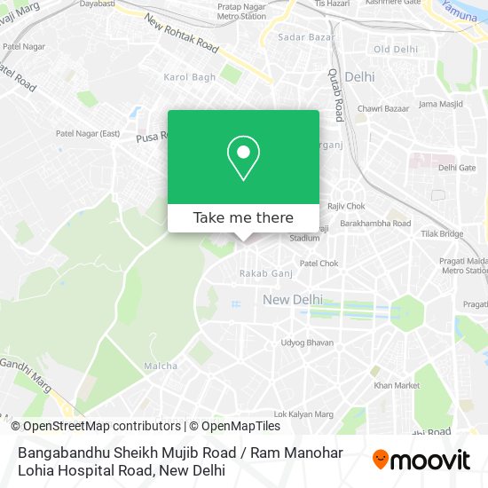 Bangabandhu Sheikh Mujib Road / Ram Manohar Lohia Hospital Road map