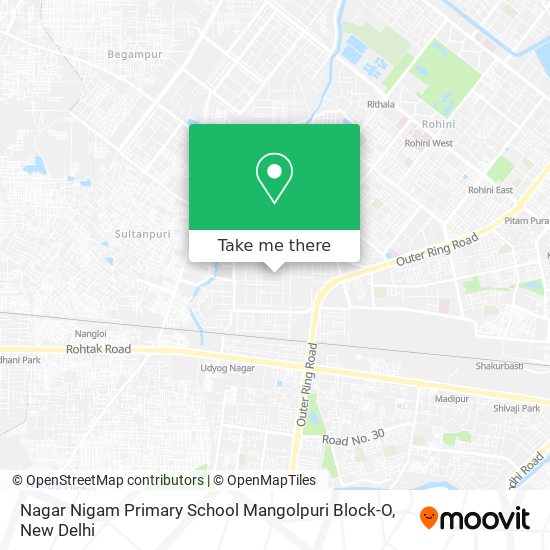 Nagar Nigam Primary School Mangolpuri Block-O map
