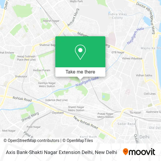 Axis Bank-Shakti Nagar Extension Delhi map