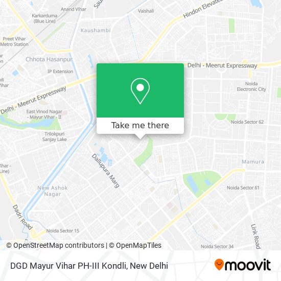 DGD Mayur Vihar PH-III Kondli map