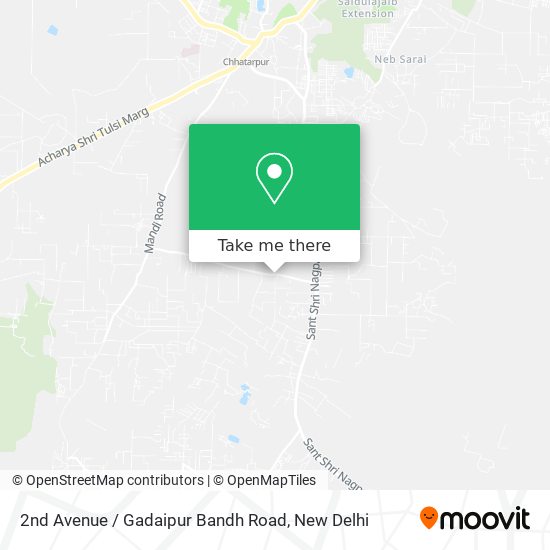 2nd Avenue / Gadaipur Bandh Road map