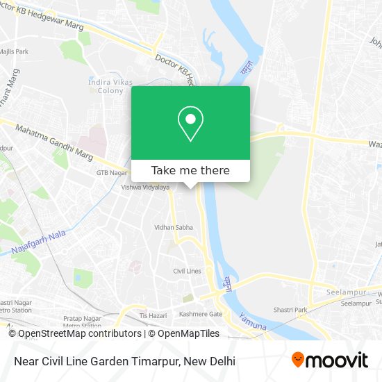 Near Civil Line Garden Timarpur map