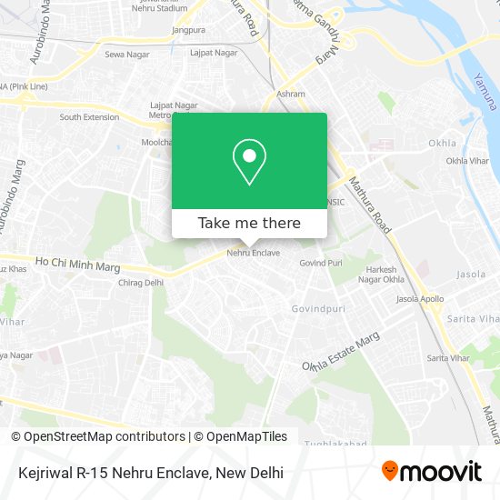 Kejriwal R-15 Nehru Enclave map
