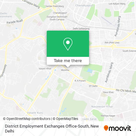 District Employment Exchanges Office-South map