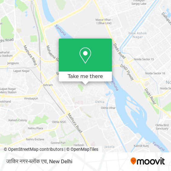 जाकिर नगर-ब्लॉक एच map
