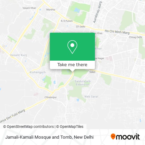 Jamali-Kamali Mosque and Tomb map