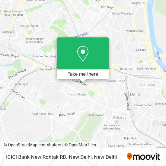 ICICI Bank-New Rohtak RD.-New Delhi map