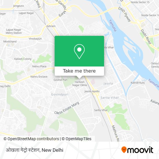 ओखला मेट्रो स्टेशन map