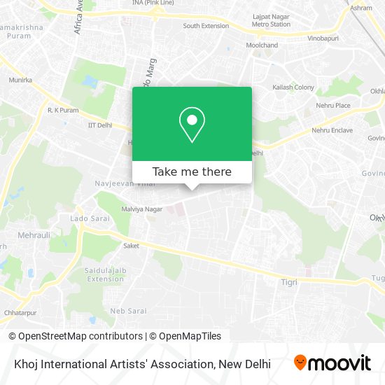 Khoj International Artists' Association map