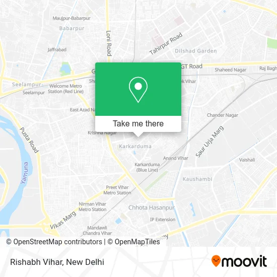 Rishabh Vihar map