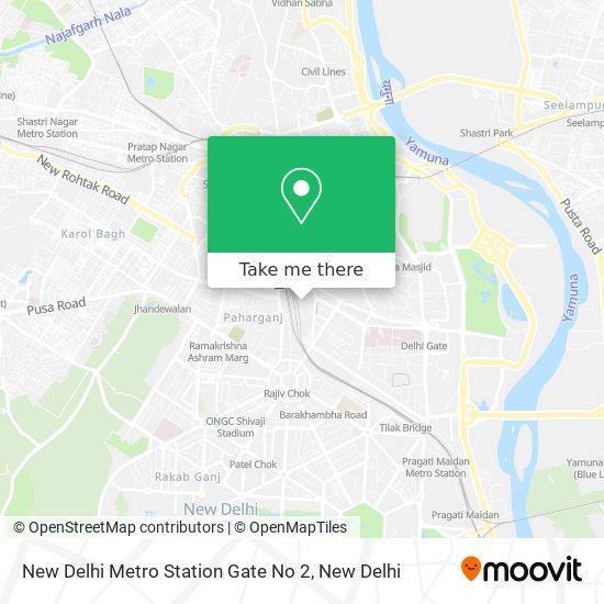 New Delhi Metro Station Gate No 2 map