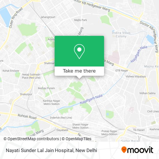 Nayati Sunder Lal Jain Hospital map