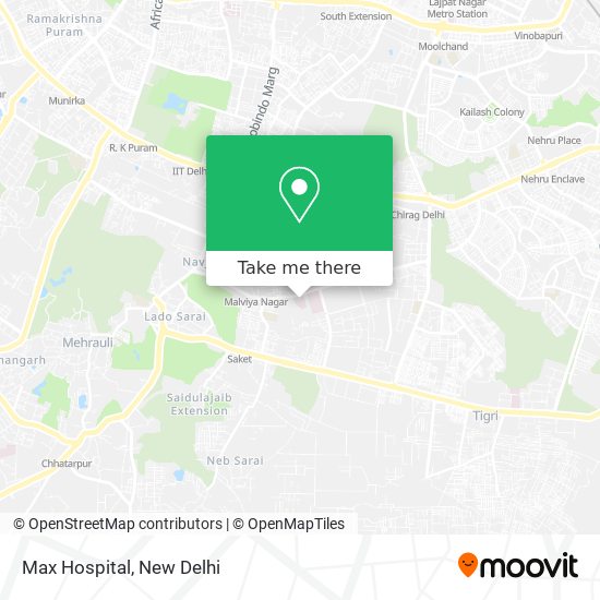 Max Hospital map