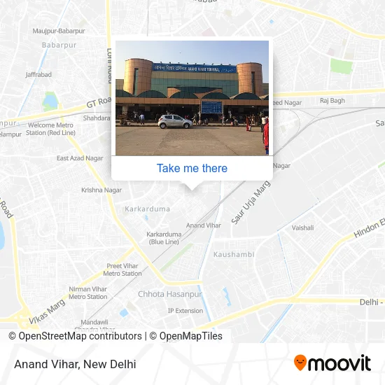 Anand Vihar map