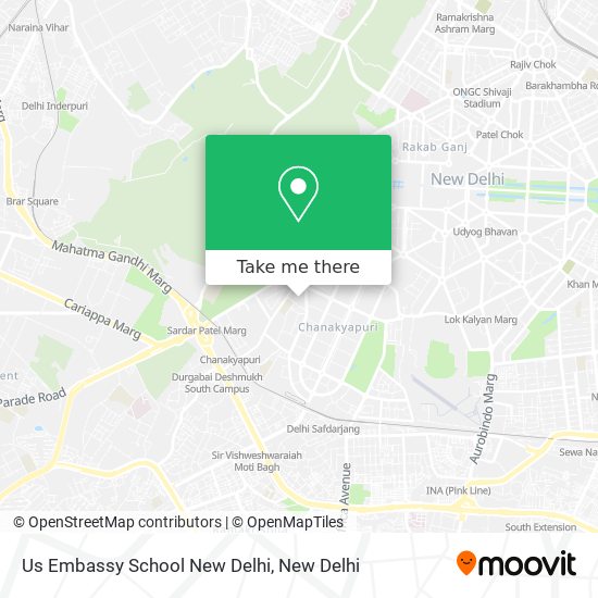 Us Embassy School New Delhi map