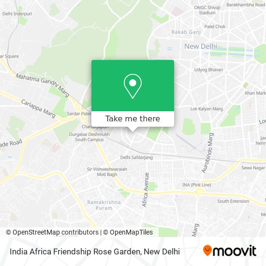 India Africa Friendship Rose Garden map
