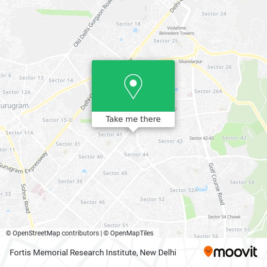 Fortis Memorial Research Institute map