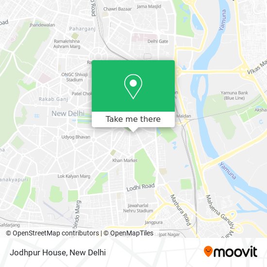 How to get to Jodhpur House in Delhi by Bus Metro or Train