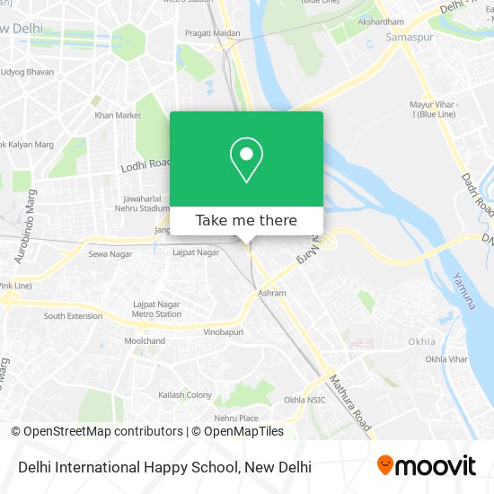 Delhi International Happy School map