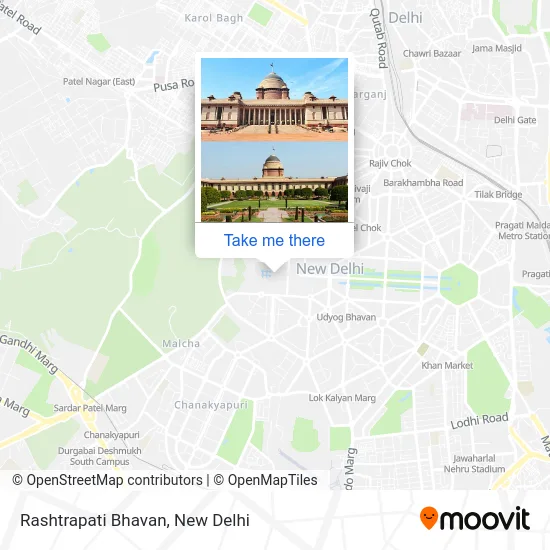 Rashtrapati Bhavan map