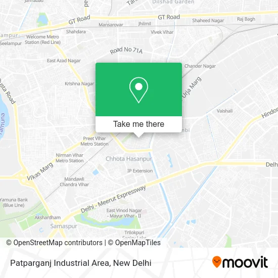 Patparganj Industrial Area map