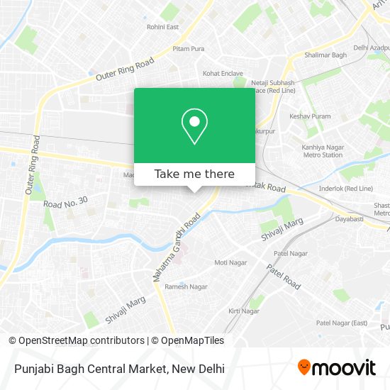 Punjabi Bagh Central Market map