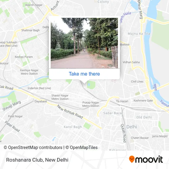 Roshanara Club map