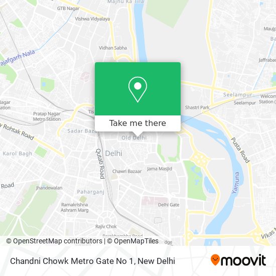 Chandni Chowk Metro Gate No 1 map