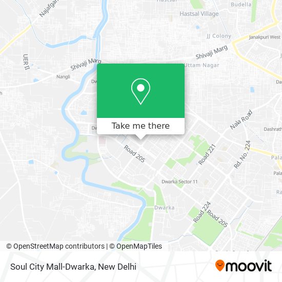 Soul City Mall-Dwarka map