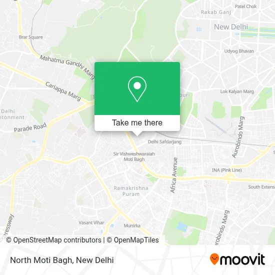 North Moti Bagh map