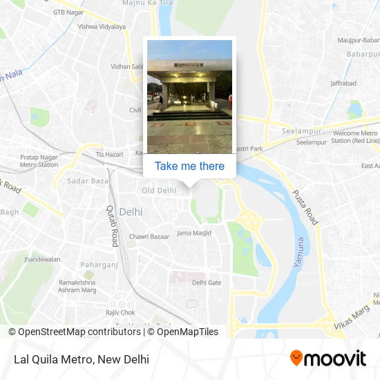 Lal Quila Metro map