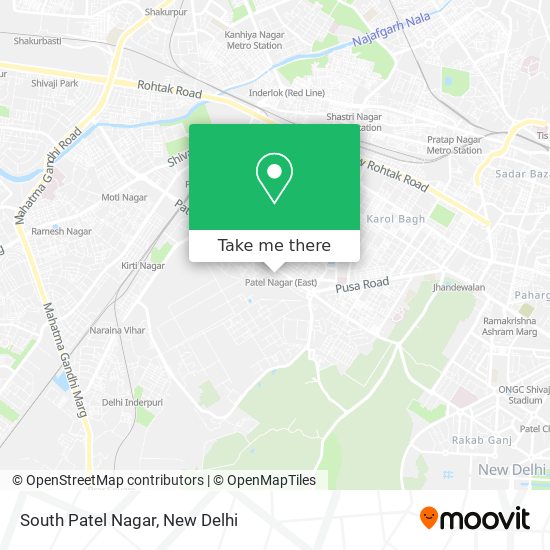 South Patel Nagar map