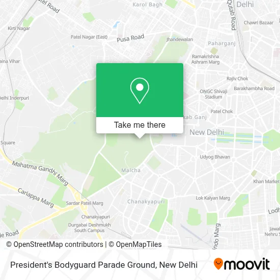 President's Bodyguard Parade Ground map