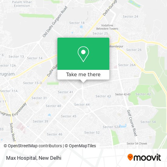 Max Hospital map