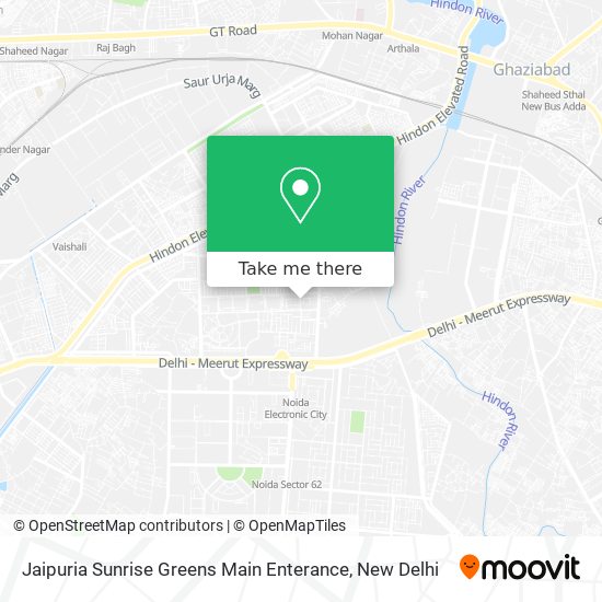 Jaipuria Sunrise Greens Main Enterance map