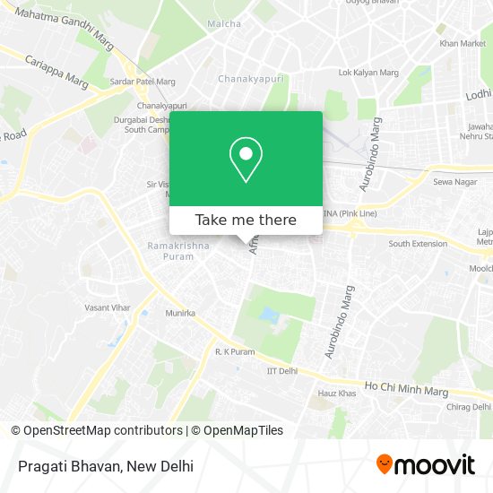 Pragati Bhavan map