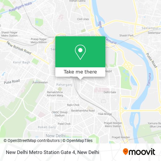 New Delhi Metro Station Gate 4 map