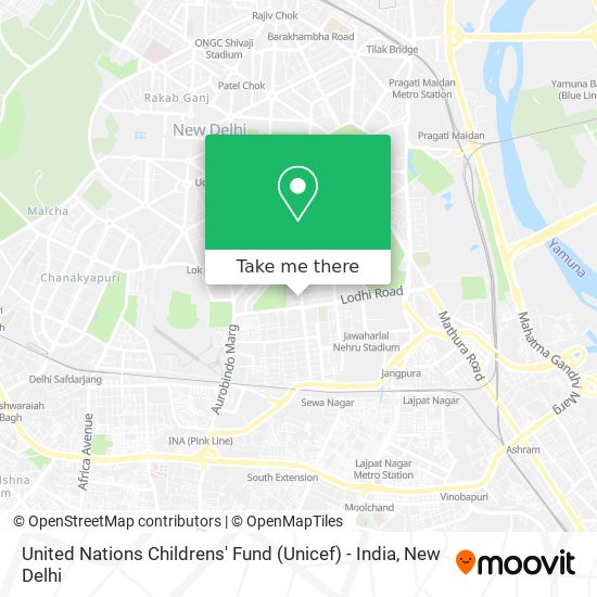 United Nations Childrens' Fund (Unicef) - India map