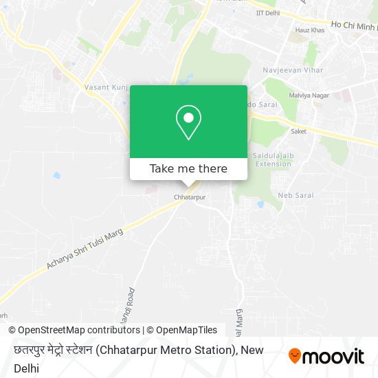 छतरपुर मेट्रो स्टेशन (Chhatarpur Metro Station) map